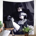 thumbnail image 1 of Tapestry Blacks Butlers, diseño de anime y manga, 113 x 150 cm, poliéster, 1 of 1
