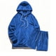 thumbnail image 4 of Ceisia Men's Loose Fit Fleece Hooded Long-Sleeve Top & Shorts Set | Casual Warm Two-Piece Outfit Gifts, 4 of 9