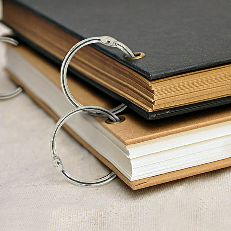 50Pcs Loose Leaf Binder Ring 1.18 x 1.18 inch Binder Rings Book