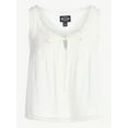 thumbnail image 5 of Scoop Women's and Women's Plus Flowy Cotton Tank Top with Lace Trim, Sizes XS-4X, 5 of 5