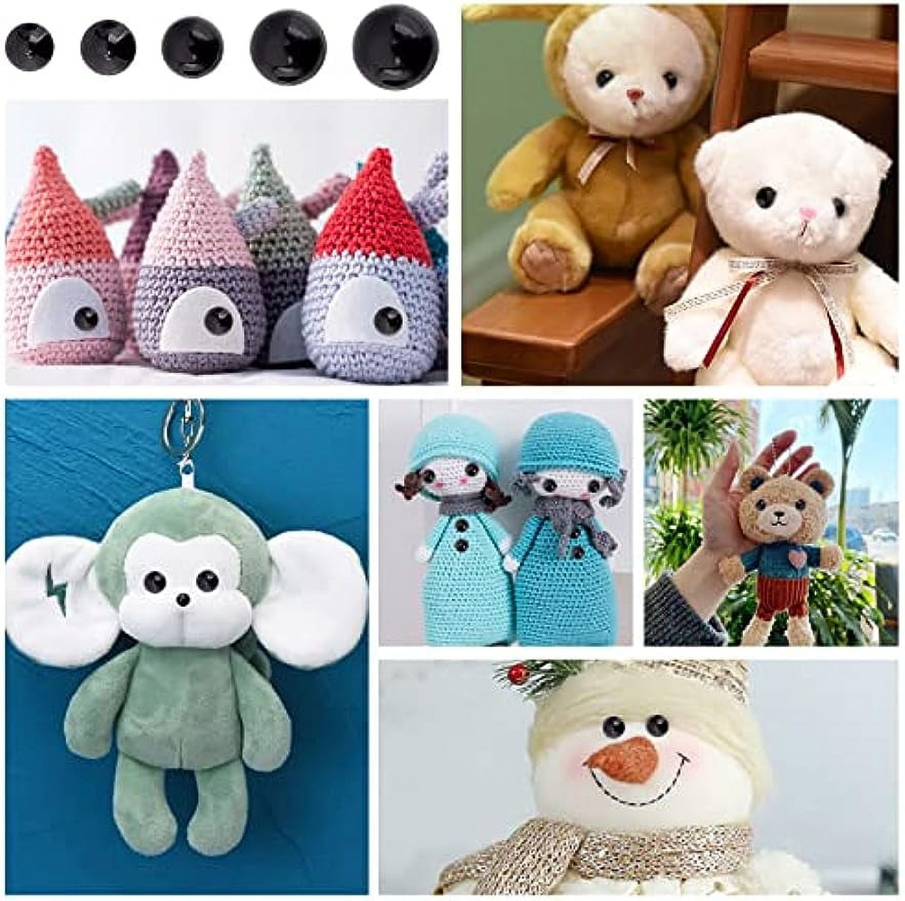 56 Pieces 16-30 mm Large Safety Eyes for Amigurumi Stuffed Animal Eyes Plastic Craft Crochet Eyes for DIY of Puppet, Bear, Toy Doll Making Supplies, 6