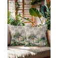 thumbnail image 2 of Waterproof Outdoor Throw Pillows with Inserts 18"x18" Set of 2, Summer Tropical Leaves Soft Decorative Pillowcases for Couch Bedroom, Green Palm Trees Botanical Pillow Covers for Sofa Living Room, 2 of 8