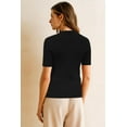 thumbnail image 5 of Arach&Cloz Women's Wool Blend Summer Fall Seamless Resistant Tops Opaque Shirts, 5 of 7