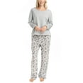 thumbnail image 2 of MUK LUKS Womens Pajama 2-Piece Set, Super Soft Long Sleeve Shirt and Pants, Sweater Weather, Pijama De Mujer, Grey Camo Blur, XL, 2 of 6