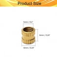 thumbnail image 2 of HUGFEGWE M5x6mm Female Thread Knurled Nuts,100PCS Hx6mm OD Brass Threaded Insert Embedment Nuts Hydraulic Welded Joint Injection Molding Assortment Kit for 3D Printing Injection Molding CJB91-24949, 2 of 8