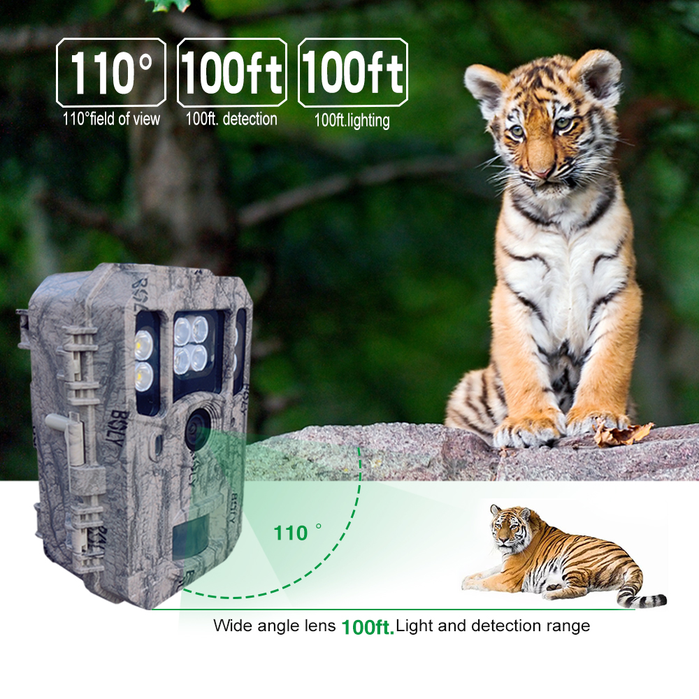 BG662-D Boly 56MP DUAL FLASH 4K Trail Camera Color or Black & White photos & video at Day and Night