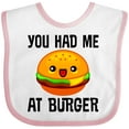 thumbnail image 3 of Inktastic You Had Me at Burger Boys or Girls Baby Bib, 3 of 4