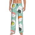 thumbnail image 2 of Lsque Kawaii Sushi Print Men's Pajama Pants, Lounge Pant - Comfortable Home Wear,Elastic Waistband, Stylish Design-Medium, 2 of 9
