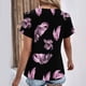 thumbnail image 3 of Tops de Algodón para Mujeres Cuello en V Moda Casual Manga Corta Primavera Verano Top para el Hogar Y Diario, 3 of 6