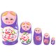 thumbnail image 1 of Matryoshka rusa de madera, muñeca anidada creativa, adorno elegante para el hogar, patrón aleatorio, 5 uds., 1 of 4