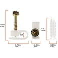 thumbnail image 3 of THE CIMPLE CO - (10) Ribbed Conical Anchors and (10) White Screw Clips, Drywall, Masonry, 3 of 9