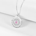 thumbnail image 2 of TANGPOET Compass Necklace 925 Sterling Sliver Birthstone Pendant Go in the direction of your dream Compass Jewellery, 2 of 5