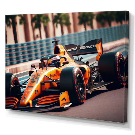 Designart Formula Car Racing VIII Canvas Wall Art