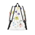 thumbnail image 2 of Picia Wildflowers Printed Canvas Daypack - Stylish and Durable Vintage Compact Backpack - Class, Work, Travel, or Laptop Bookbag,Organized Compartments-Medium, 2 of 6