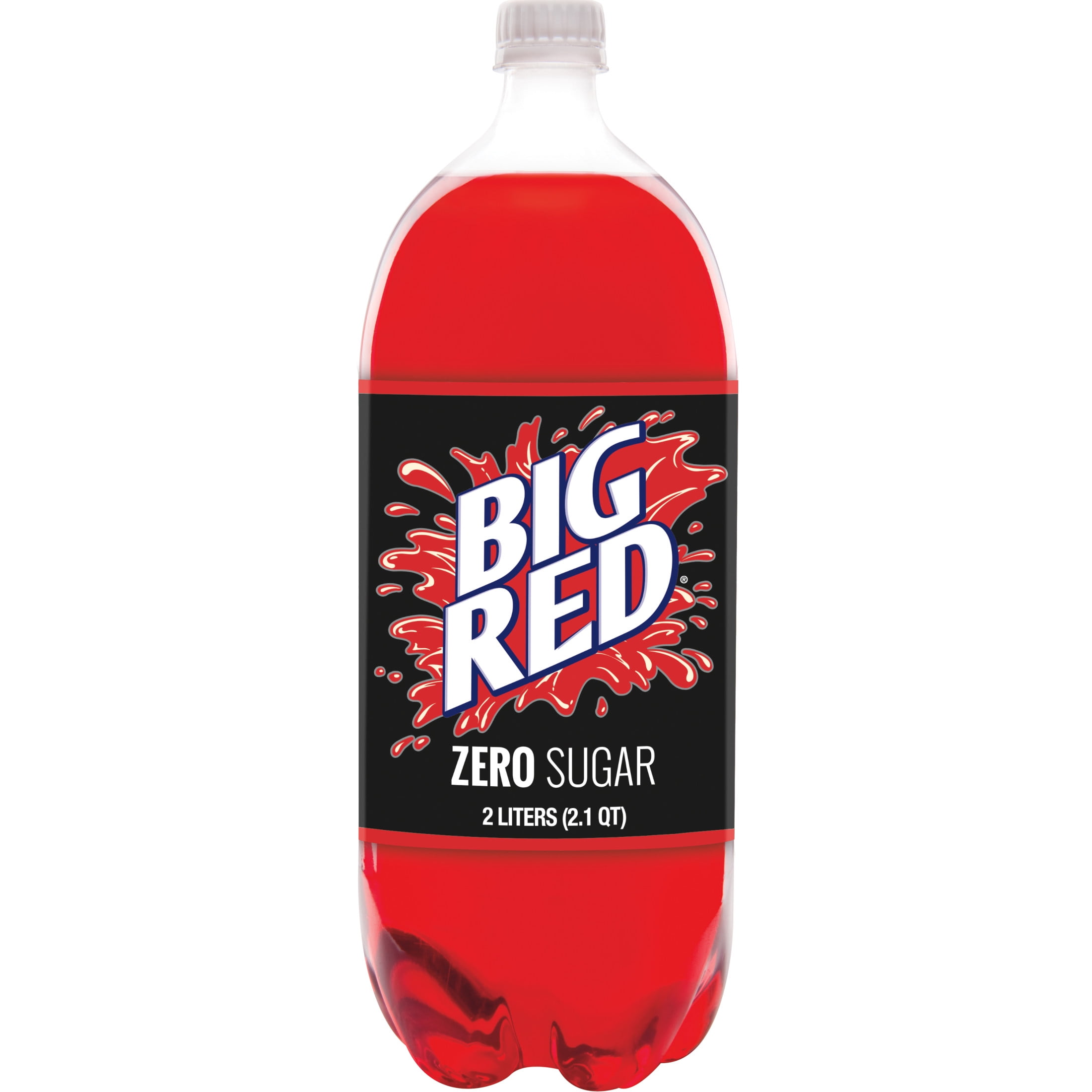 Big Red Zero Sugar Soda Pop, 2 L, Bottle