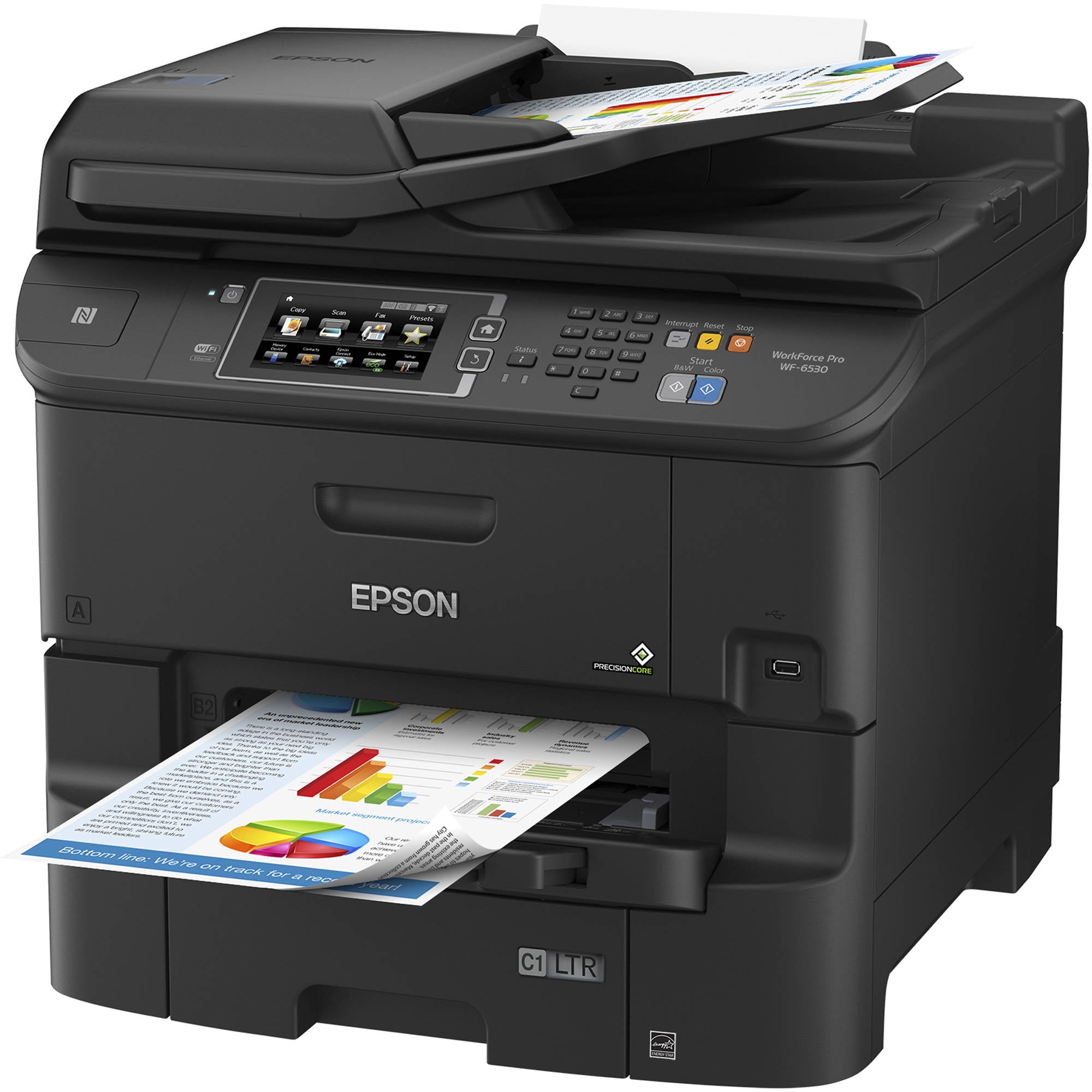 Epson WorkForce Pro WF-6530 Inkjet Multifunction Printer Color Plain Paper Print Desktop (c11cd48201) by Epson