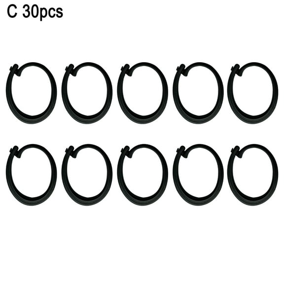 OIUR 30/50Pcs Plastic Gazebo Curtain Hook Heavy Duty Multi-Functional Outdoor Hotel Gnats Netting Black Curtain Track Hooks Gazebo Accessories