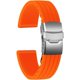 thumbnail image 1 of Reloj de caucho con cierre desplegable de acero Unisex Naranja 18mm Sailing  Electrónica, 1 of 1