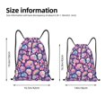 thumbnail image 2 of Fotbe cartoon rainbow Skull Bolsa Mochila con Cordón Estampada, Bolsa de Gimnasio Deportiva, Bolsa Cinch, Bolsa con Cordón para Hombres y Mujeres-Medium, 2 of 6