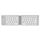 thumbnail image 4 of Teclado inalámbrico plegable, teclado portátil de tamaño de bolsillo de larga espera recargable para teléfono inteligente, tableta, portátil, viaje, blanco, 4 of 5