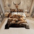 thumbnail image 2 of Erosebridal Highland Cow Bedding Sets Twin with Comforter, Western Cowboy Cowgirl Duvet Insert, Farmhouse Decorative, Reversible 2 Pieces, 2 of 7
