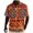 Orange, variant on Men's Short Sleeve African Dashiki Traditional Style Summer Beach Holiday Ankara Floral Shirts Brown XL