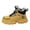 Yellow, variant on Xmyrz Snow Boots For Men Recreation Indoor Cozy Lace Up Breathable Fleece Wide Calf Boots Winter Boots Mens Shoes