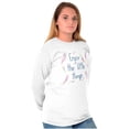 thumbnail image 4 of Cute Enjoy the Little Things Feathers Women Plus Size Long Sleeve Graphic Tee Brisco Brands 2X, 4 of 5