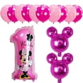 thumbnail image 3 of Juego de globos con números para tarta de primer cumpleaños de niños con temática de Mickey Mouse de Disney, suministros de decoración para fiesta de cumpleaños de Minnie y Mickey, 3 of 4