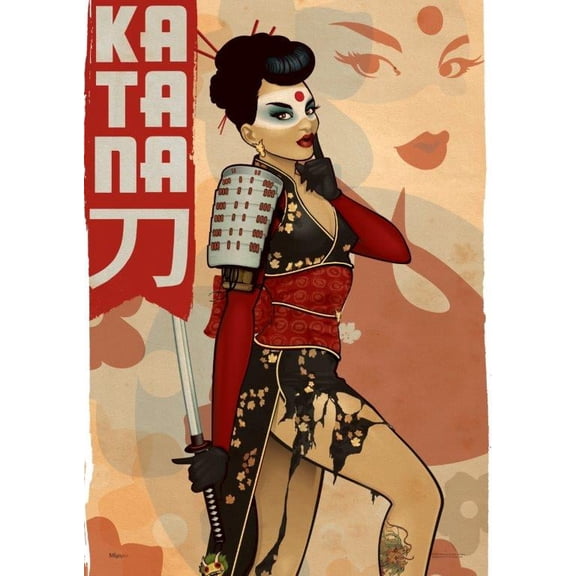 DC Comics (Katana - Bombshell) MightyPrint™ Wall Art MP17240238