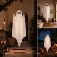 thumbnail image 7 of Luckky 6 FT Large Hanging Swing Ghost Halloween Outdoor Decoration,Spooky Cute Hanging Ghost Ornament,Holiday Decor for Front Porch,Yard,Garden Tree & Halloween Party（with Light&Remote control）, 7 of 7