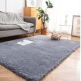 thumbnail image 3 of Soft Fluffy Area Rug, Washable Silk-Wool PV Fleece, Non-Slip, Family and pet Friendly Living Room Rug (Light Grey,20×32 inch), 3 of 5