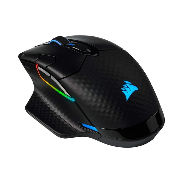 Corsair Dark CORE RGB PRO SE Wireless FPS/MOBA Gaming Mouse with Qi Charging – 18,000 DPI – 8 Programmable Buttons – Sub-1ms Wirele