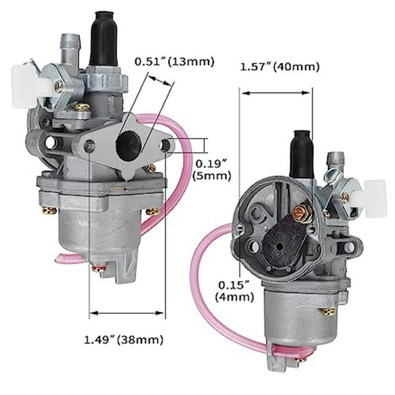 PZ13 13mm Carburetor for 47cc 49cc Pocket Bike Engine Mini Quad Dirt Bike Smile Home