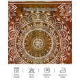 thumbnail image 5 of Orange Boho Wrap Around Bed Skirts for King Bed 18" Drop,Bed Skirt with Adjustable Elastic Belt Dust Ruffle Bed Valance for Bedroom Hotel Country Vintage Ethnic Abstract Geometric Bed Frame Cover, 5 of 7