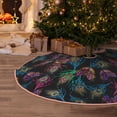 thumbnail image 5 of Sikiie Feathers And Butterflies Nativity Christmas Tree Skirt, Jesus Christian Winter Holiday Tree Mat Decoration(30-48IN)30", 5 of 6