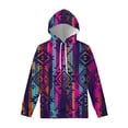 thumbnail image 1 of Sweat à Capuche Graphique Tribal Aztèque Ancien pour Hommes Femmes Décontracté Imprimé 3D Coloré Manches Longues Pull, 1 of 5