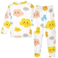 thumbnail image 2 of Cloud Tile White Pattern Cotton Pajamas 2 Piece Set Sleepwear Soft and Comfortable Homewear Nightwear, 2 of 7
