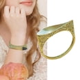 thumbnail image 2 of BQBQERT Gold Plated Bangle for Ladies Vintage Inspired Bracelet Adjustable Wristband, 2 of 10