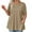 393 Beige, variante sur Staron Summer Chemises pour Femmes en Liquidation à Moins de 5 $ Col Rond Décontractées Tendance Blouses Grande Taille T-Shirts Basiques avec Poches Tuniques Habillées Hauts T-Shirts Amples Été Manches Courtes Chemises
