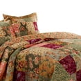 thumbnail image 4 of Benjara Kamet 3 Piece Fabric Queen Size Quilt Set with Floral Prints, Multicolor, 4 of 5