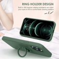 thumbnail image 2 of IBAOLEA Compatible avec Étui iPhone 12 & Étui iPhone 12 Pro [ Silicone Liquide avec Support ] Doublure en Microfibre Étui de Protection Robuste et Mince - Vert Pin, 2 of 8