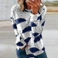 thumbnail image 1 of Puntoco Mujer Cuello Redondo Moda Casual Manga Larga Estampado Sudadera tops Blusa Puntoco Puntoco-7223, 1 of 4