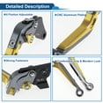 thumbnail image 4 of Palancas de freno y embrague cortas y largas para Suzuki GSXR150 2017-2020, palanca de freno ajustable de motocicleta, aleación de aluminio, mango de tono dorado con cabeza de titanio, 4 of 6