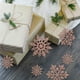 thumbnail image 4 of Adornos navideños NQ copos de nieve blancos con purpurina 36 piezas varios tamaños oro rosa, 4 of 5