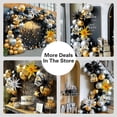 thumbnail image 2 of Kit de guirnaldas con forma de arco de globos LOOLEY, negro, dorado y plateado, 137 unidades, 2 of 8