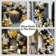 thumbnail image 2 of Kit de guirnaldas con forma de arco de globos LOOLEY, negro, dorado y plateado, 137 unidades, 2 of 8