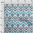 thumbnail image 2 of oneOone Cotton Poplin Twill Turquoise Blue Fabric Asian Ikat Sewing Fabric By The Yard Printed Diy Clothing Sewing Supplies 56 Inch Wide-8183, 2 of 4