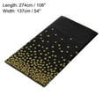 thumbnail image 2 of Uxcell 3 Pack Black Disposable Plastic Tablecloths 54 Inch x 108 Inch Gold Dots Table Covers for Wedding Parties, 2 of 6