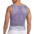thumbnail image 4 of Alkepwun Tank Tops for Men Sparkly Sheer Sexy Mesh Rhinestone Muscle Shirts Summer Sleeveless Round-Neck Party Nightclub Top, 4 of 7